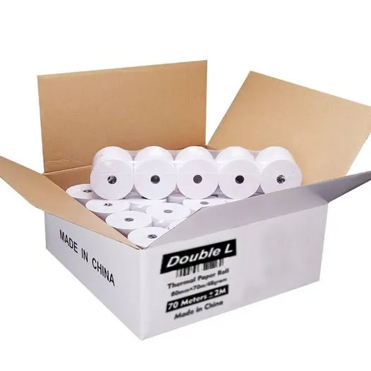 رول ورق فواتير حرارية 80mm*70M  ماركة DoubleL